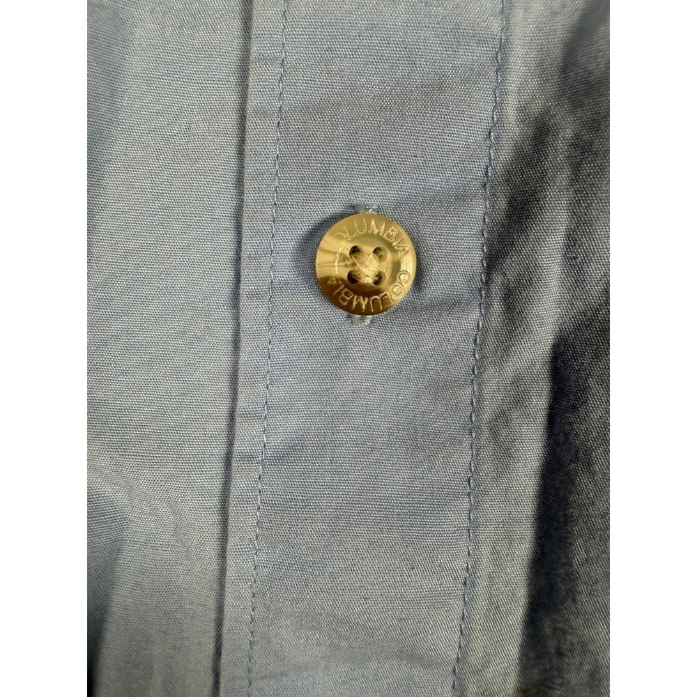 Columbia PFG Fishing Shirt Men Size XL Short Sleeve Button Up Carolina Sky Blue - Picture 4 of 10